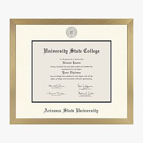 College Diploma Frame - Gold