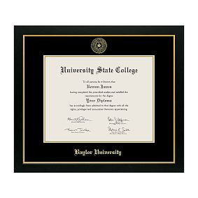 College Diploma Frame - Black