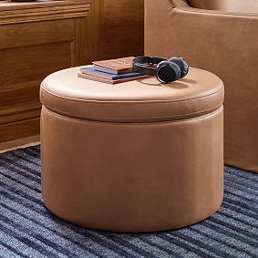 Round Storage Ottoman (24.5")