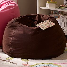 Large Coffee Washed Twill Beanbag