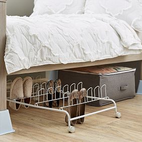 Underbed Rolling Shoe Rack