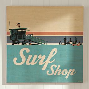 Sean Finocchio Wood Surf Art - "Surf Shop"