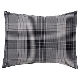 Branson Plaid Duvet Cover, Black