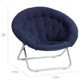 Cozy Sherpa Indigo Hang-A-Round Chair