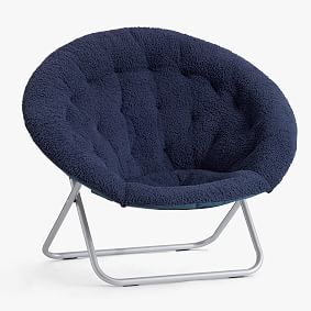 Cozy Sherpa Indigo Hang-A-Round Chair