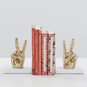 Peace Sign Bookends, Set of 2