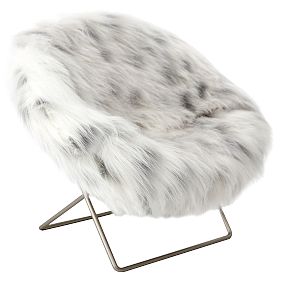 Faux-Fur Mini Hang-A-Round Phone Chair