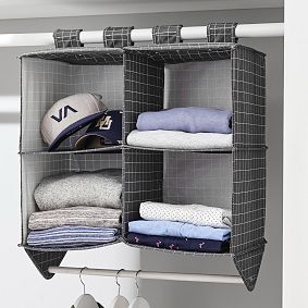 Hanging Closet Double Bar Organizer