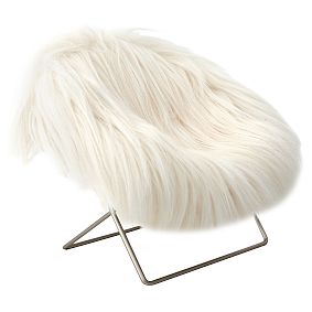 Faux-Fur Mini Hang-A-Round Phone Chair