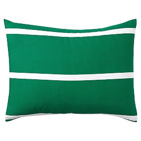 Boathouse Stripe Duvet Cover, Bright Green