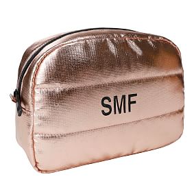 Rose Gold Metallic Puffer Travel Set
