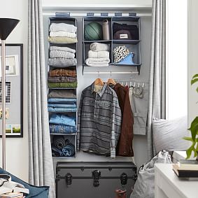 Open Box:  RPET Double Bar Hanging Closet Organizer