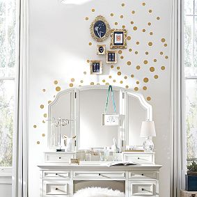 Wall Decal, Metallic Dottie, Gold