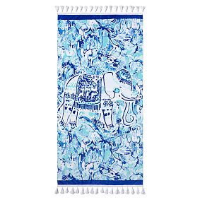Lilly Pulitzer Elephant Appeal Beach Towel UPF 50+