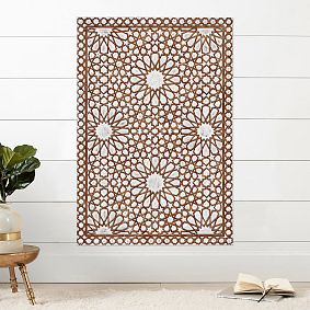 Moroccan Carved Faux Headboard