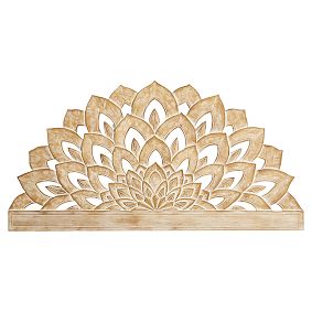 Wood Carved Faux Headboard