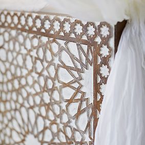 Moroccan Carved Faux Headboard