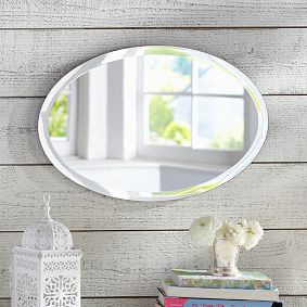 Glass Oval Mirror
