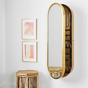 Gold Wall Full Length Jewelry Safe