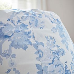 Large LoveShackFancy Garden Damask Blue Bean Bag Chair