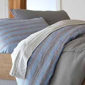 Organic Stripe Full/Queen Duvet Cover