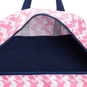 Cape Cod Sleepover Duffle Bag, Pink Seahorse