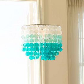 Ombre Capiz Chandelier Shade