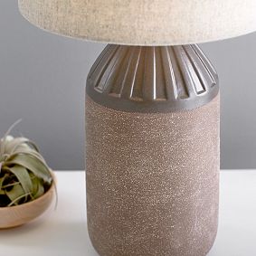 Ridged Ceramic Table Lamp