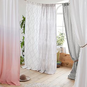 Seersucker Stripe Blackout Curtain