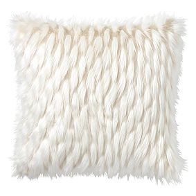 Faux-Fur Pillow Cover, Winter Fox