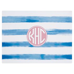 Personalized Desk Mat, Painted Stripe