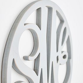 Script Monogram Wall Jewelry Storage