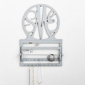 Script Monogram Wall Jewelry Storage