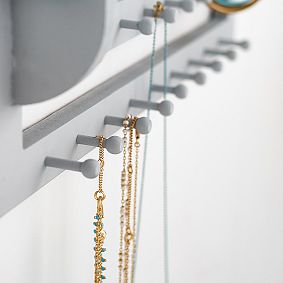 Script Monogram Wall Jewelry Storage