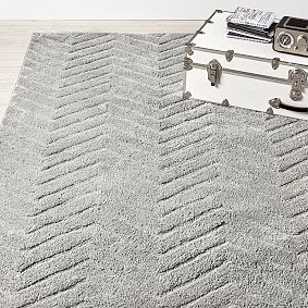 Plush Performance Chevron Rug - Blush