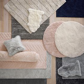 Plush Performance Chevron Rug - Blush