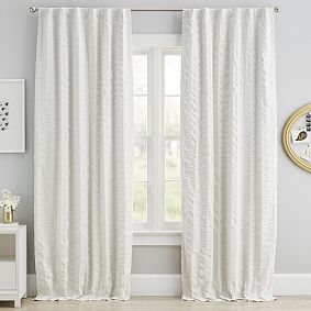 Seersucker Stripe Blackout Curtain