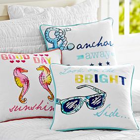 Coastal Phrases Pillow Cover