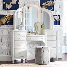 Velvet Tufted Stool
