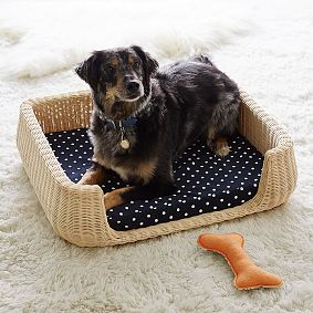 Northfield Canvas Wicker Pet Beds