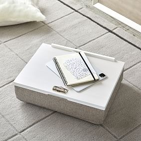 Whitewash Adjustable Super Storage Lapdesk