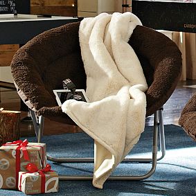Chocolate Sherpa Hang-A-Round Chair