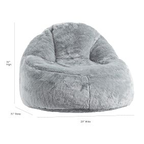 Iced Faux-Fur Quarry Leanback Lounger