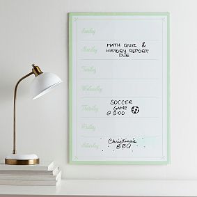 No Nails Dry-Erase Weekly Calendar