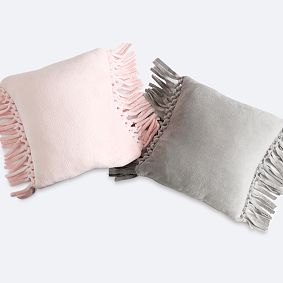 Bohemian Fringe Plush Square Pillow