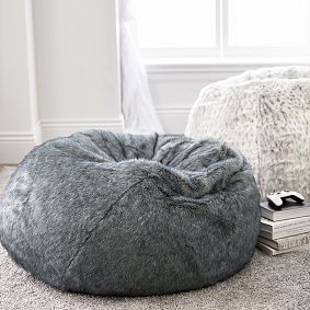Large Baloo Faux-Fur Bean Bag Chair