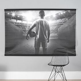 Black and White Soccer Wall Mural