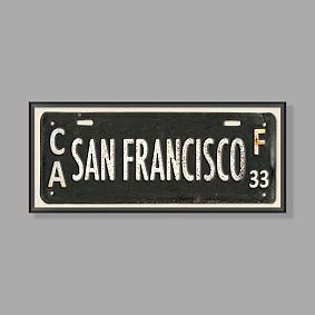 San Francisco Framed Art, 33.25"x14.25"