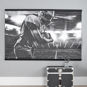 Black and White Football Wall Mural