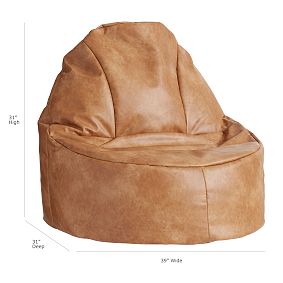 Leanback Lounger, Faux Leather Caramel